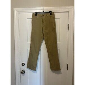 Men's Croft & Barrow Classic Fit Easy Care Flat Front Khaki Pants 30x32 Uniform